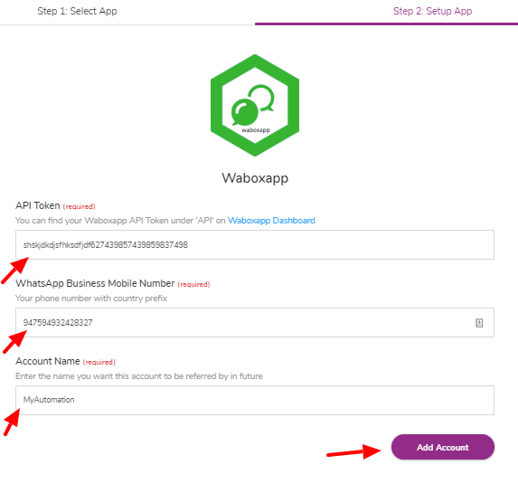 Waboxapp Integration